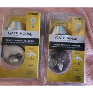 2pack Gate House Double Cylinder Deadbolt Brushed Stainless Steel Finish 0118011